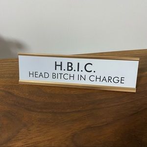 Girl in charge / Girl boss desk sign